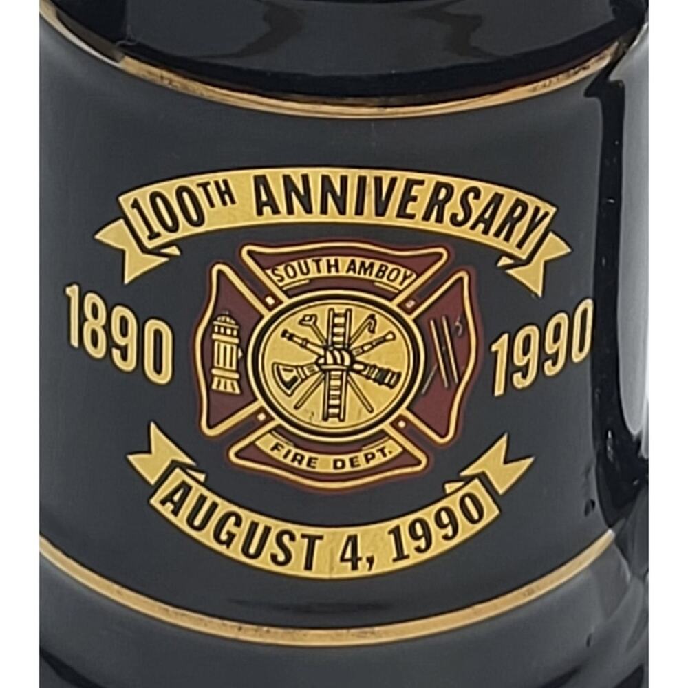 1990 South Amboy NJ Fire Department 100th Anniversary Beer Stein Mug USA Made